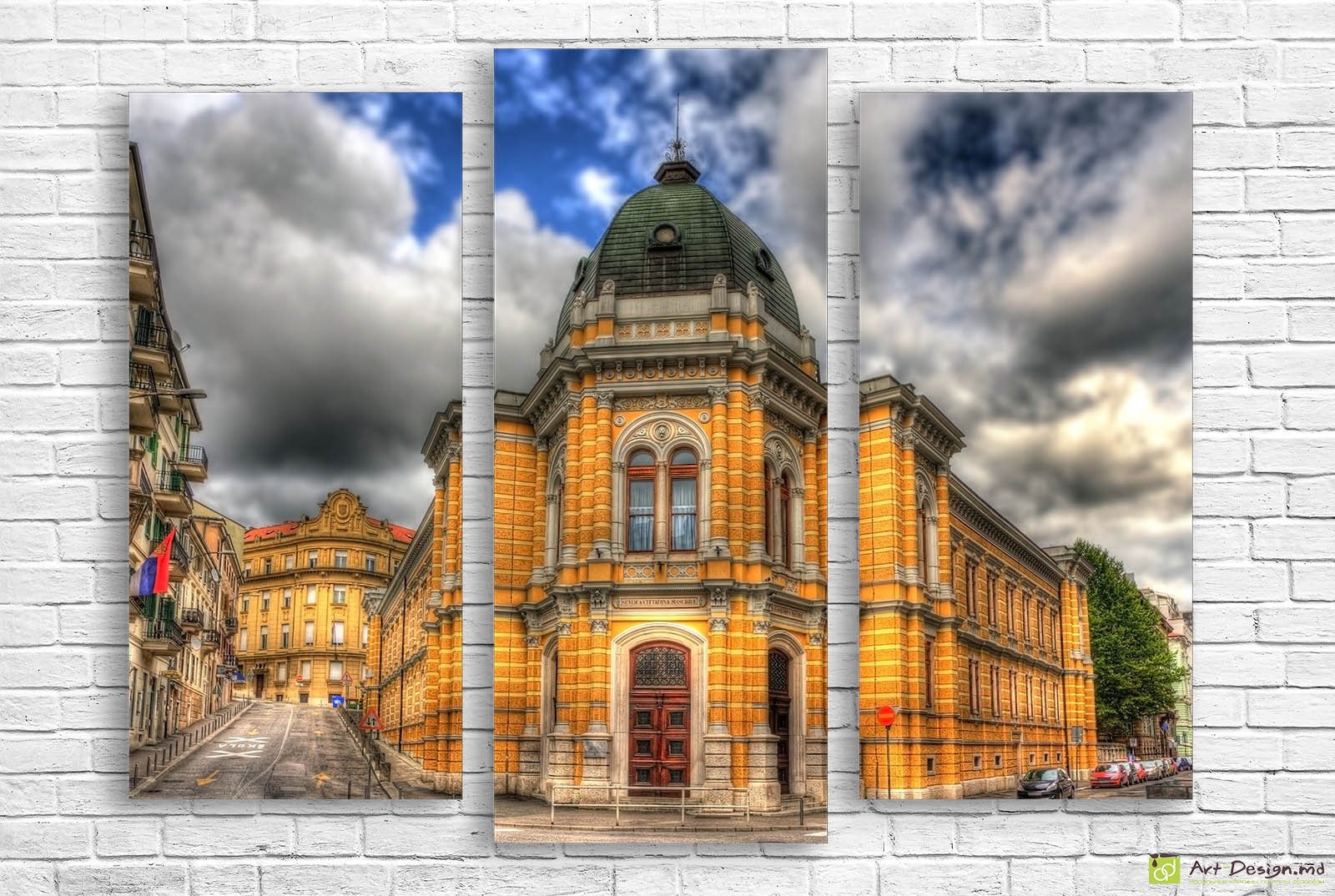 🏛️ Модульная картина Старинная архитектура и небо