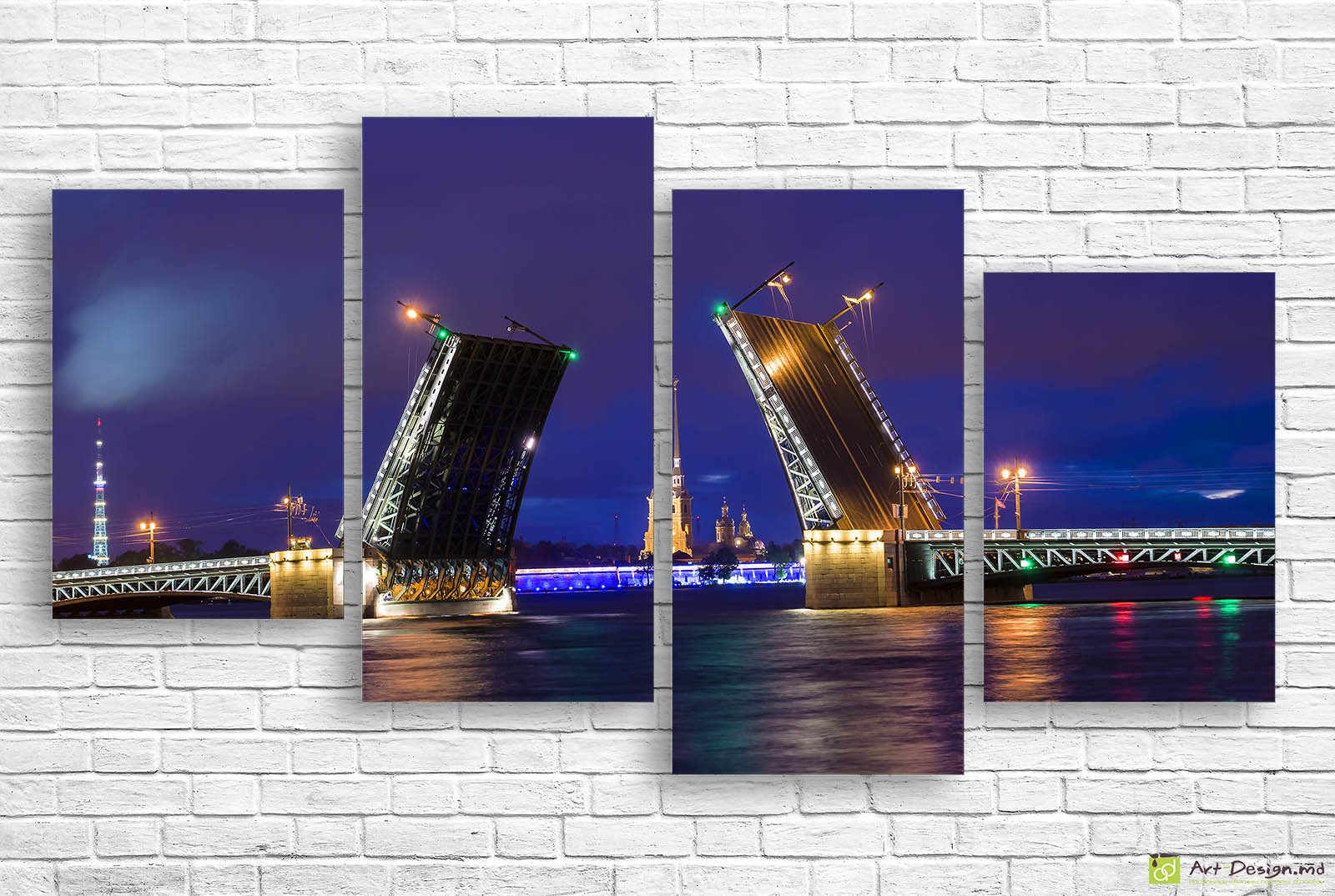 🌉 Tablou modular Pod basculant în Sankt Petersburg