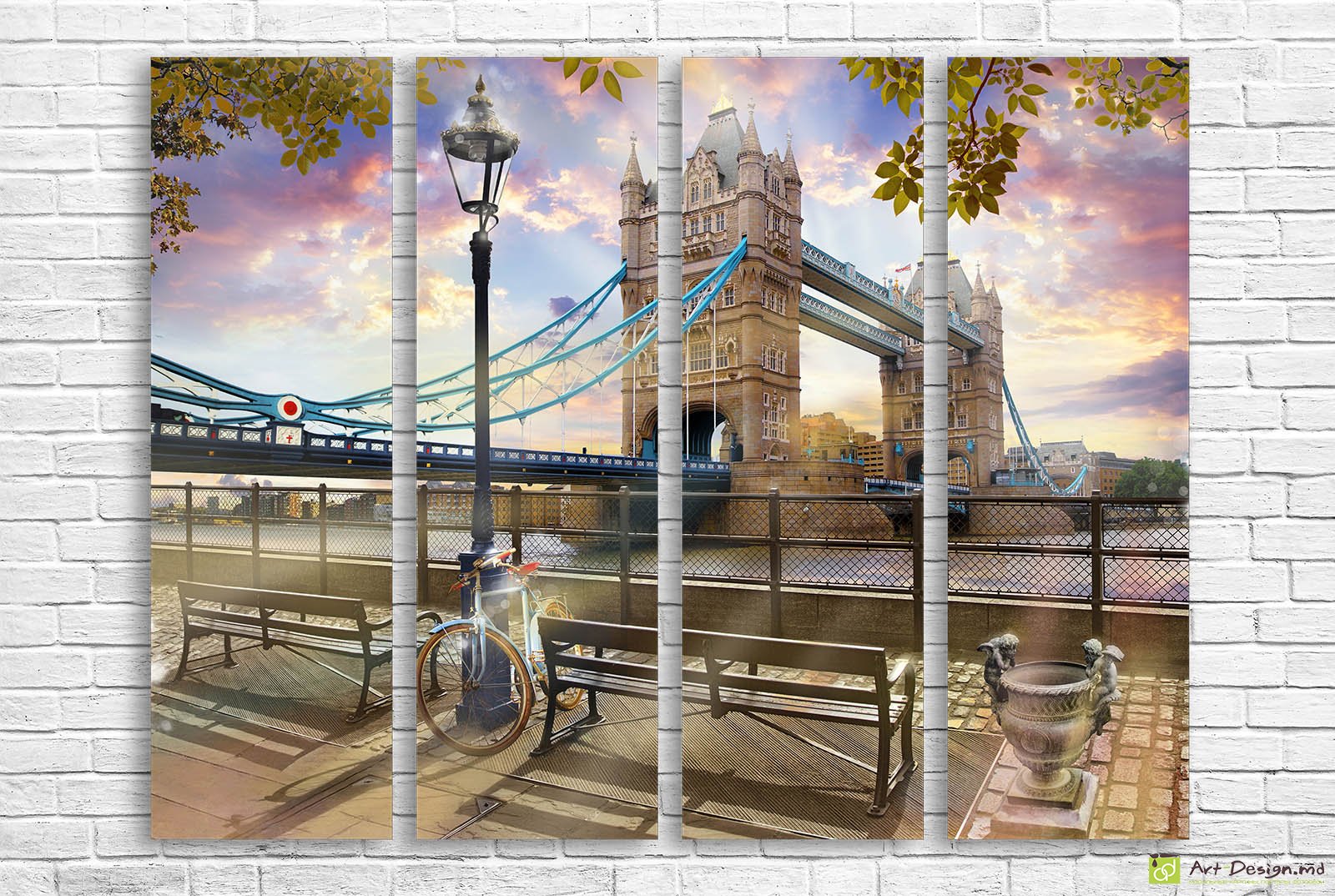 🇬🇧 Tablou modular Tower Bridge și cheiul