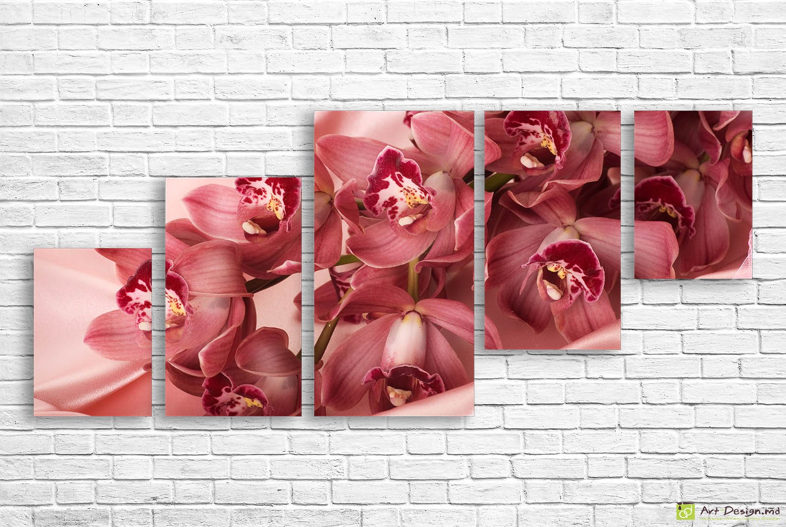 🌸 Модульная картина «Розовые орхидеи» полиптих