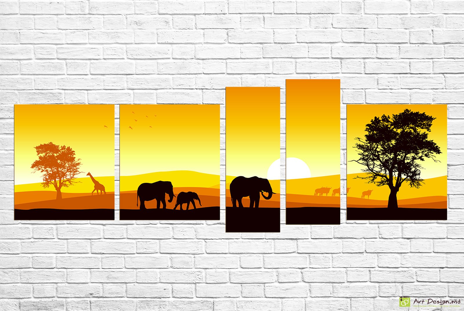 🌅 Модульная картина Сафари закат в Африке