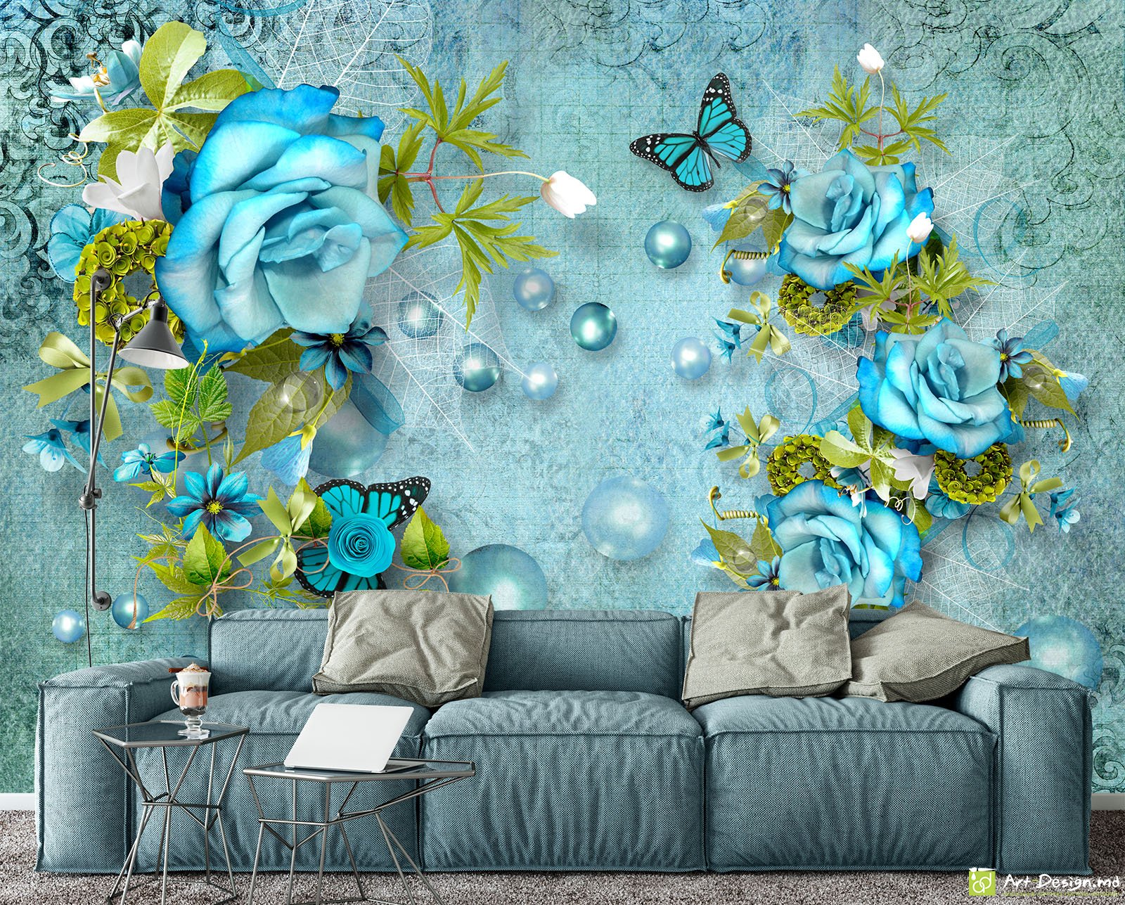 Fototapet - Turcoaz trandafiri