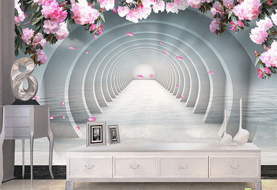 Фотообои на стену - Роза с эффектом 3D