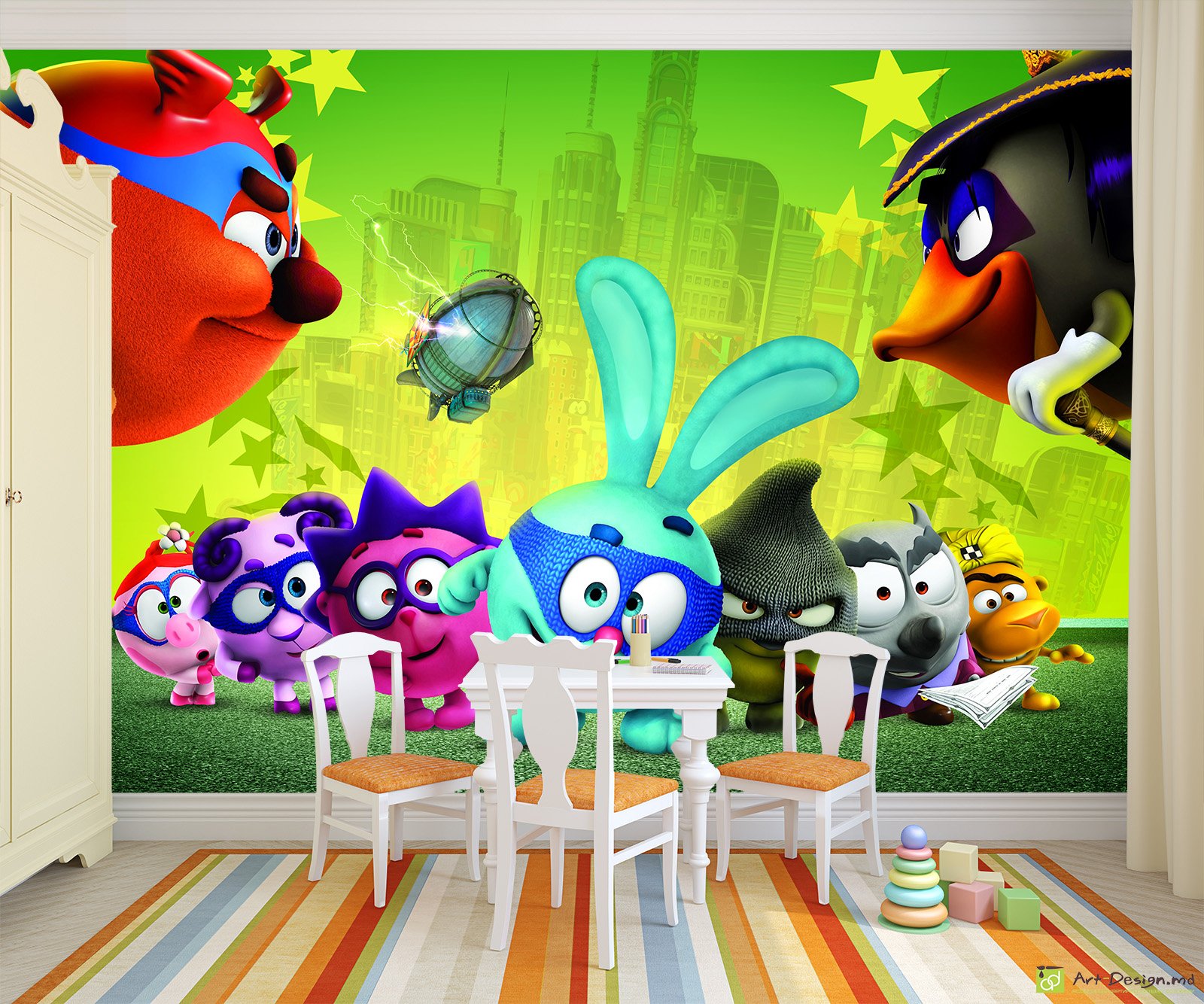 Fototapet pentru copii - Smeshariki, începutul