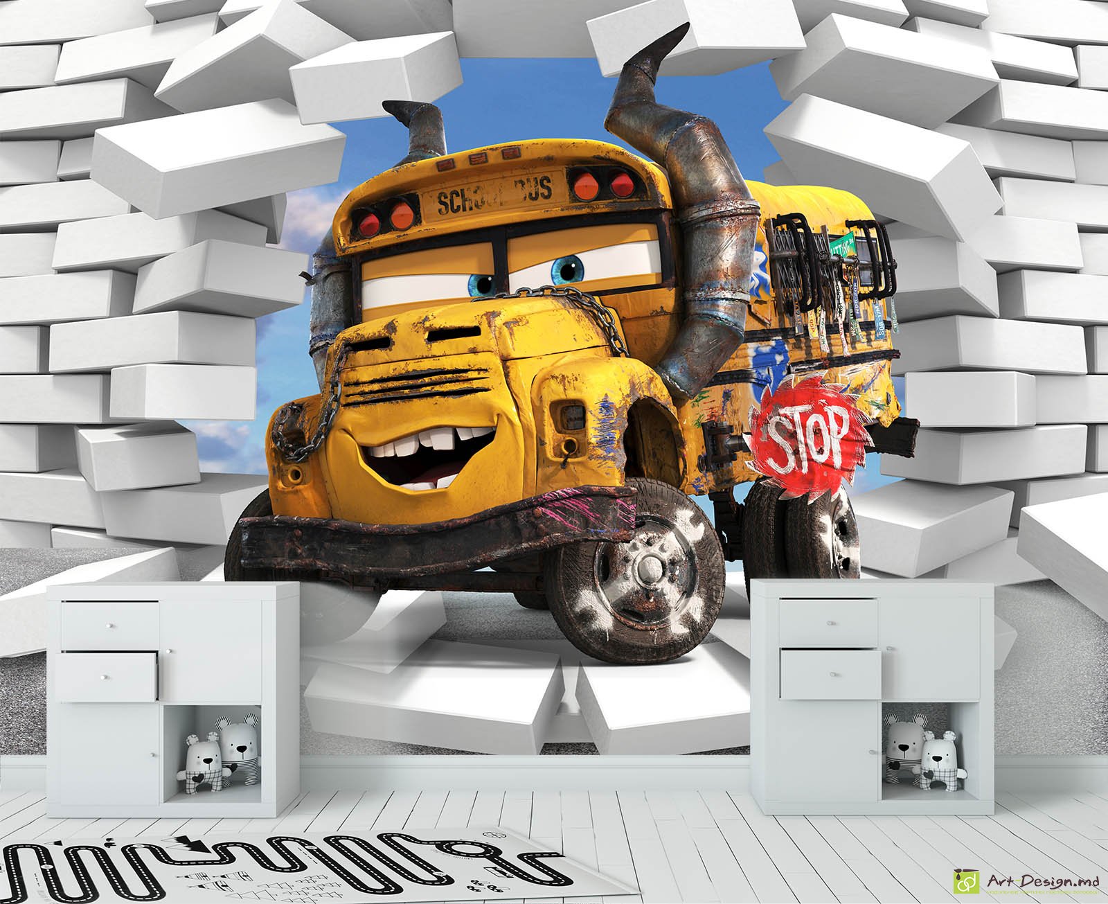 Fototapet pentru copii - Cars 3, Disney