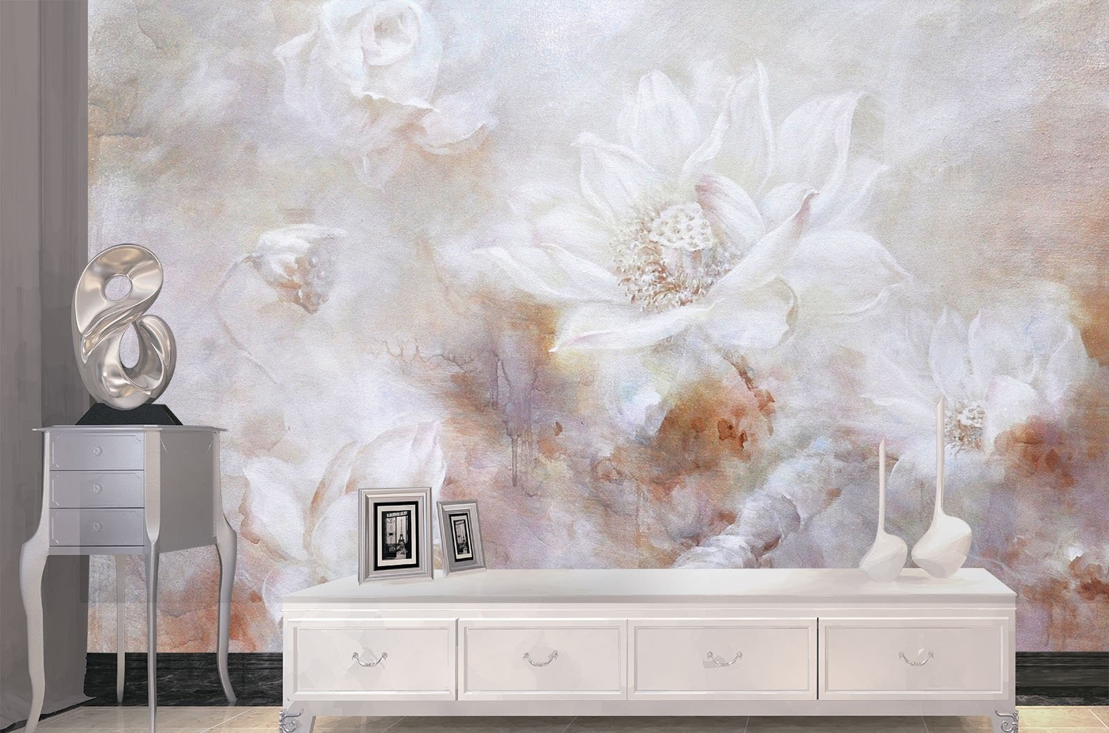 Фотообои в стиле Арт - Винтажный фон с цветами