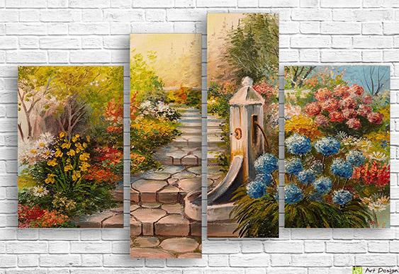 🌸 Tablou modular Grădină înflorită