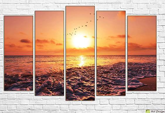 🌅 Tablou modular „Liniștea mării”