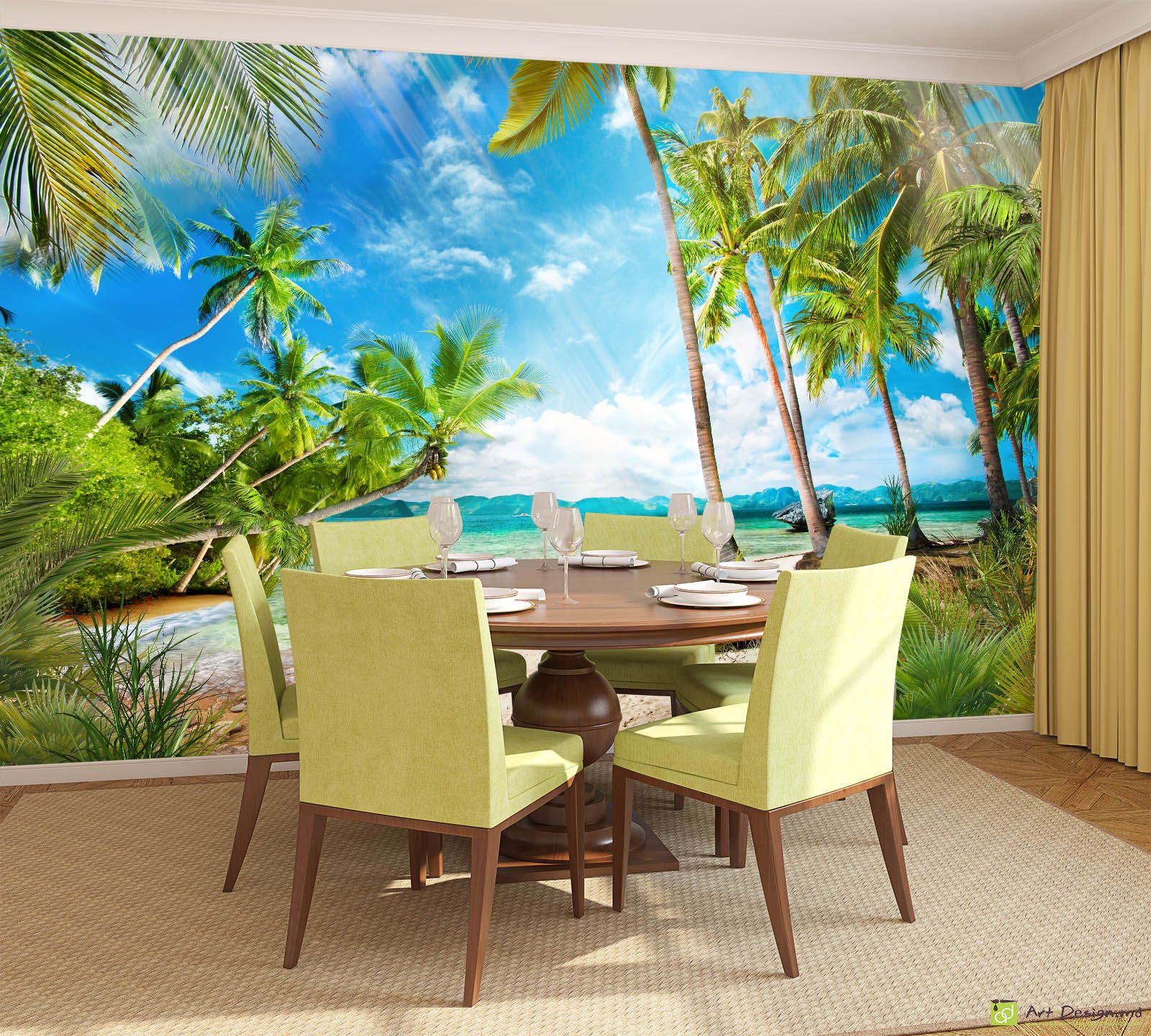 Фотообои на заказ - Фреска, Море, Пляж