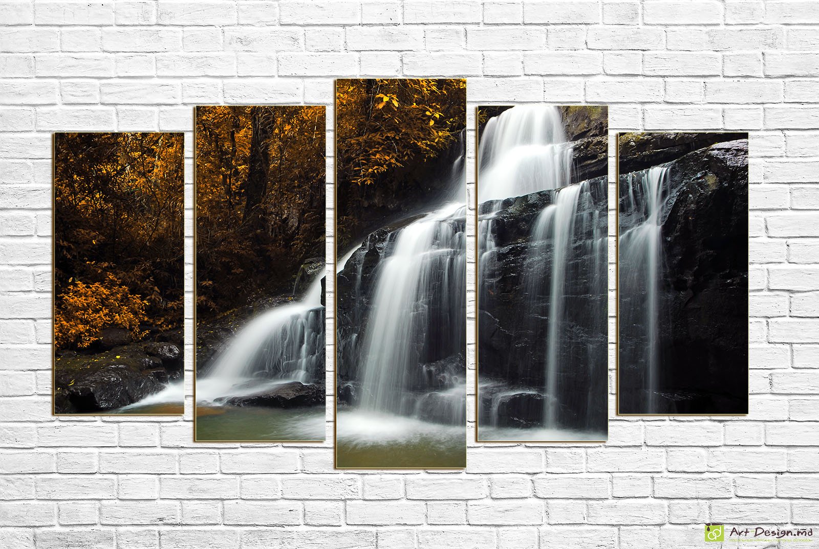 🌊 Модульная картина «Осенний водопад»