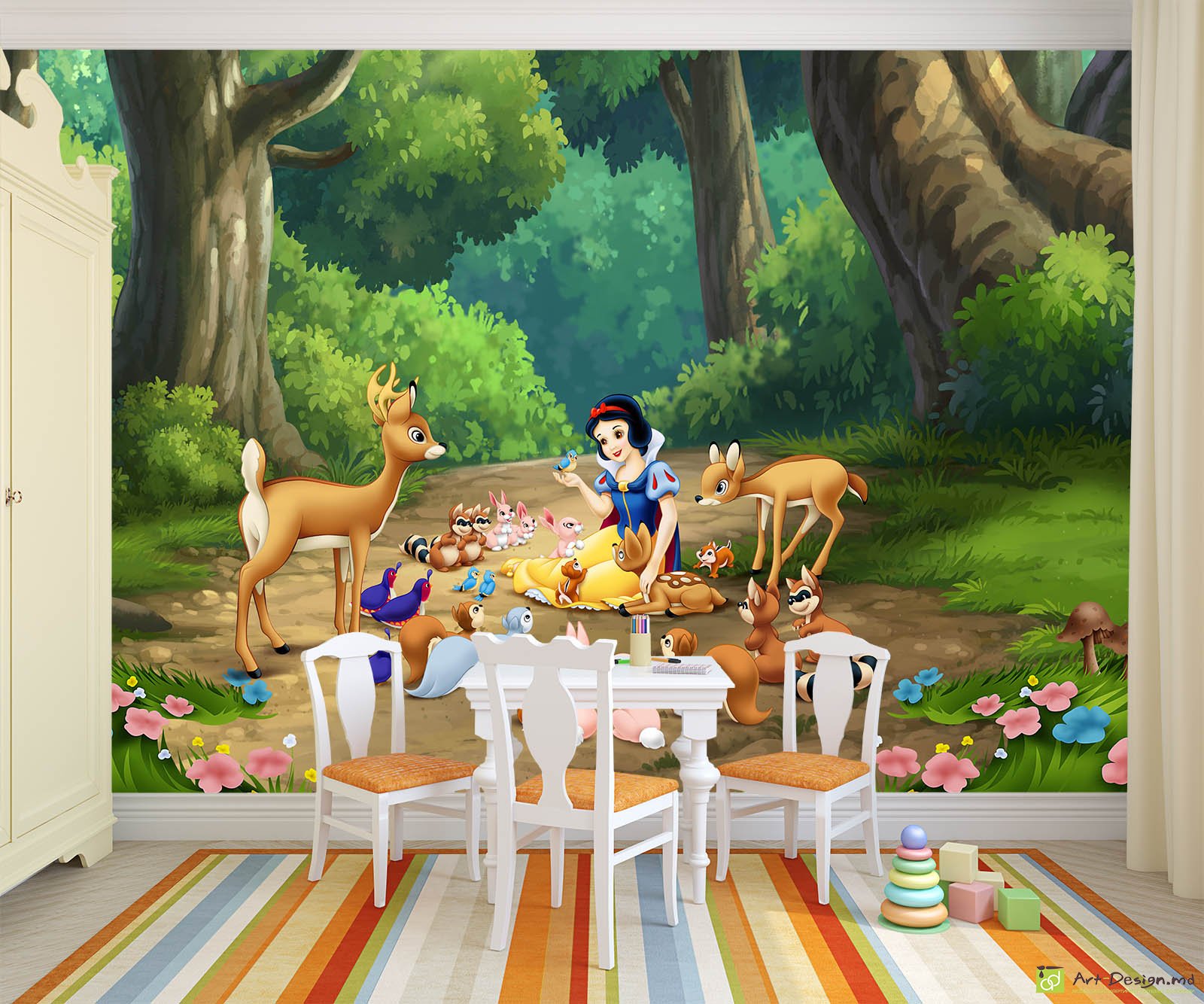 Фотообои детские - Белоснежка в лесу_2