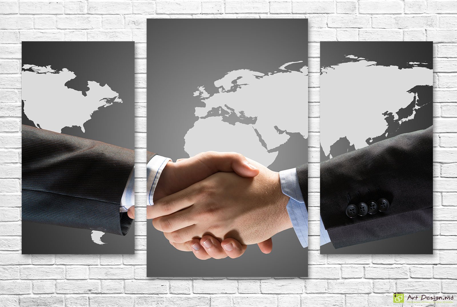 🤝 Tablou modular „Strângere de mână în afaceri”