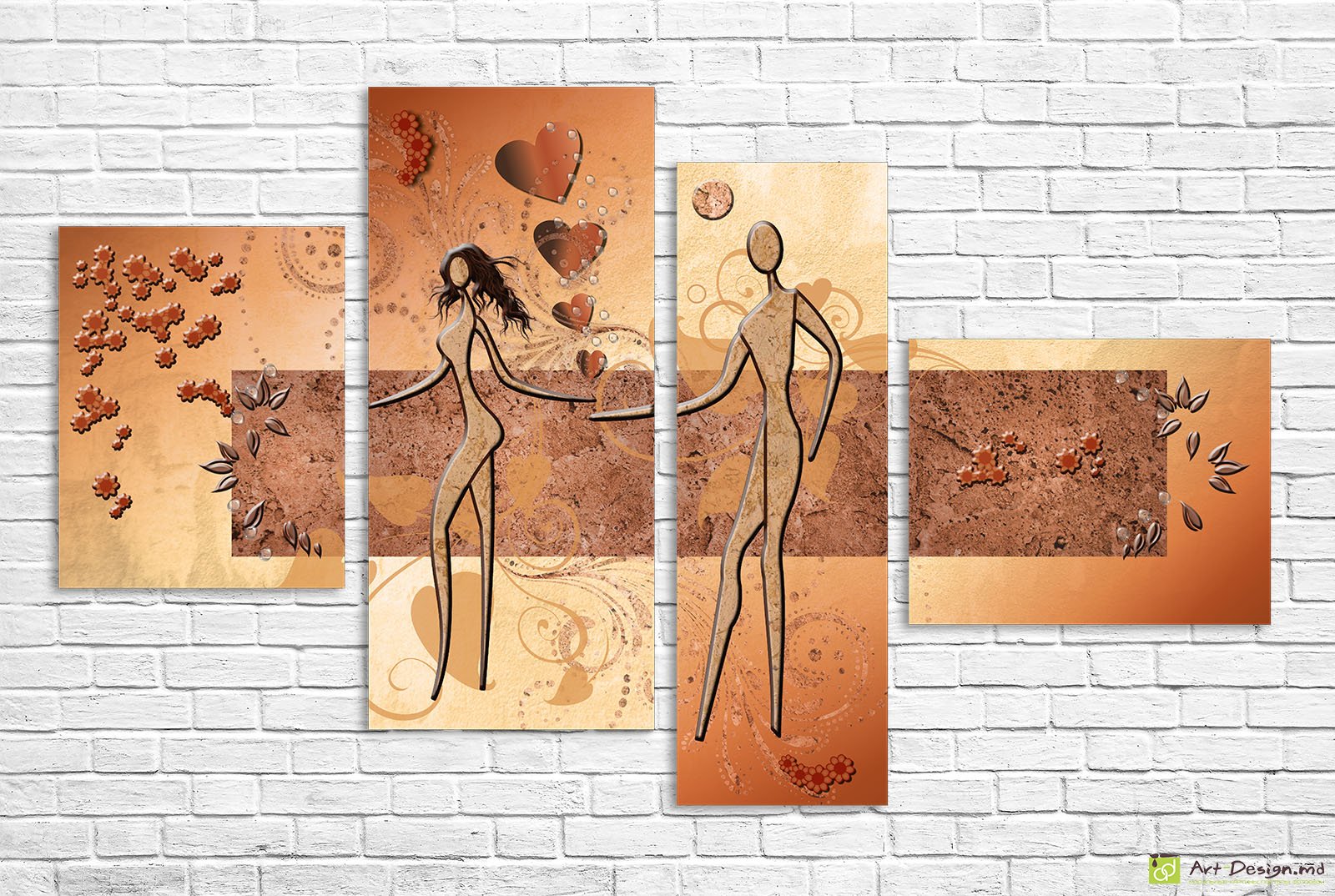 ❤️ Модульная картина «Пара в стиле арт»