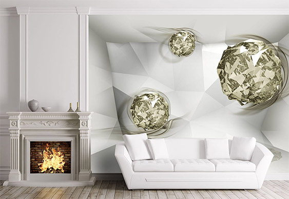 Fototapet cu efectul 3D - Perspectivă, Bile 3D