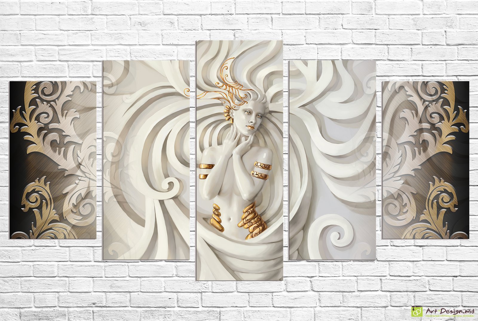 ✨ Модульная картина «Арт-деко богиня»