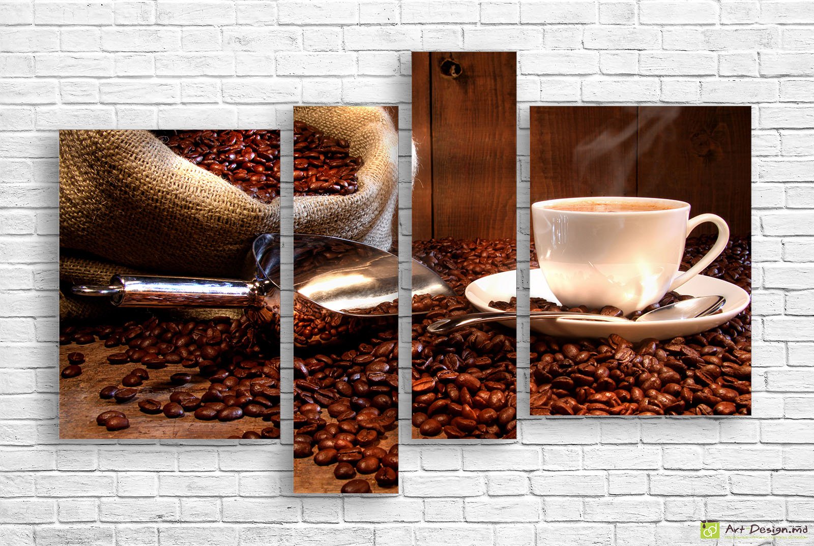 ☕ Tablou modular Aroma cafelei proaspăt prăjite