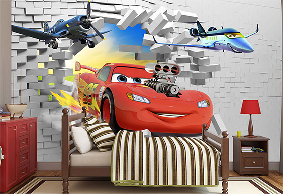 Fototapet la comanda - McQueen, perete spart