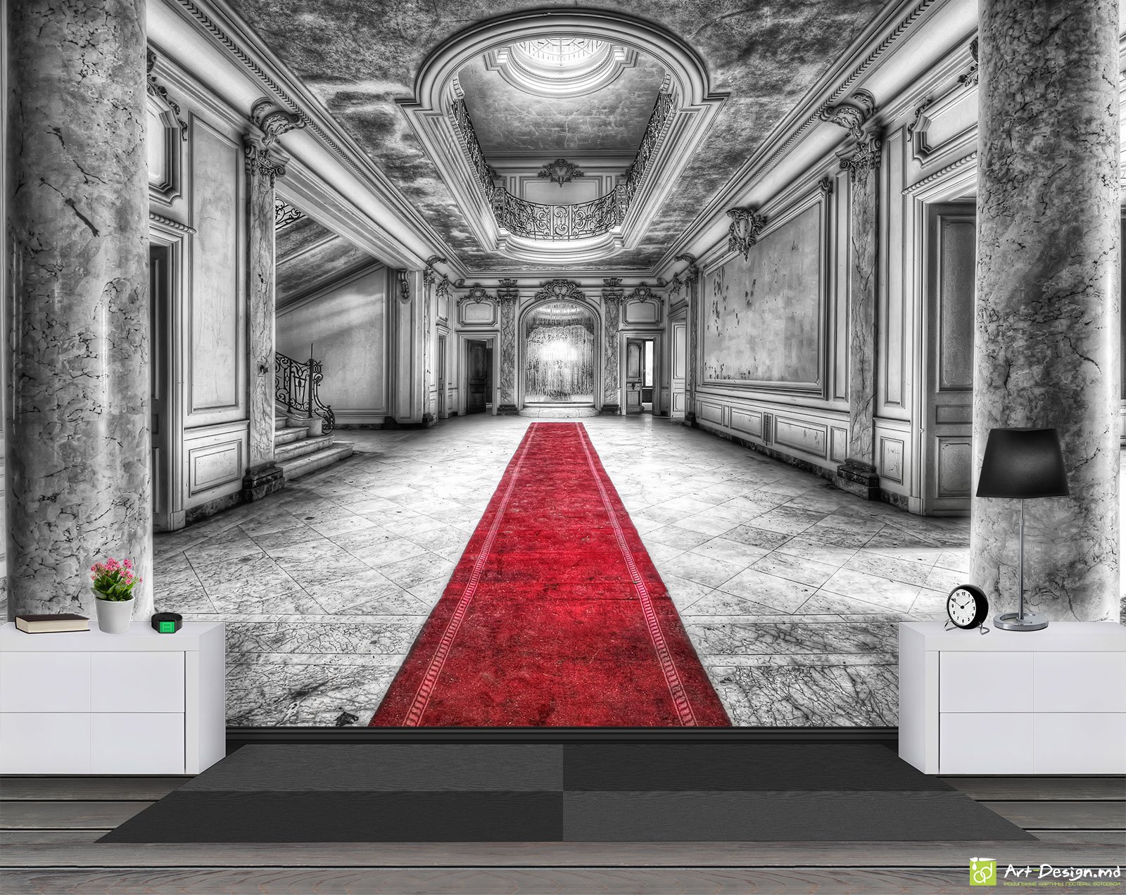 Fototapet la comanda - Coridorul unei ferme abandonate