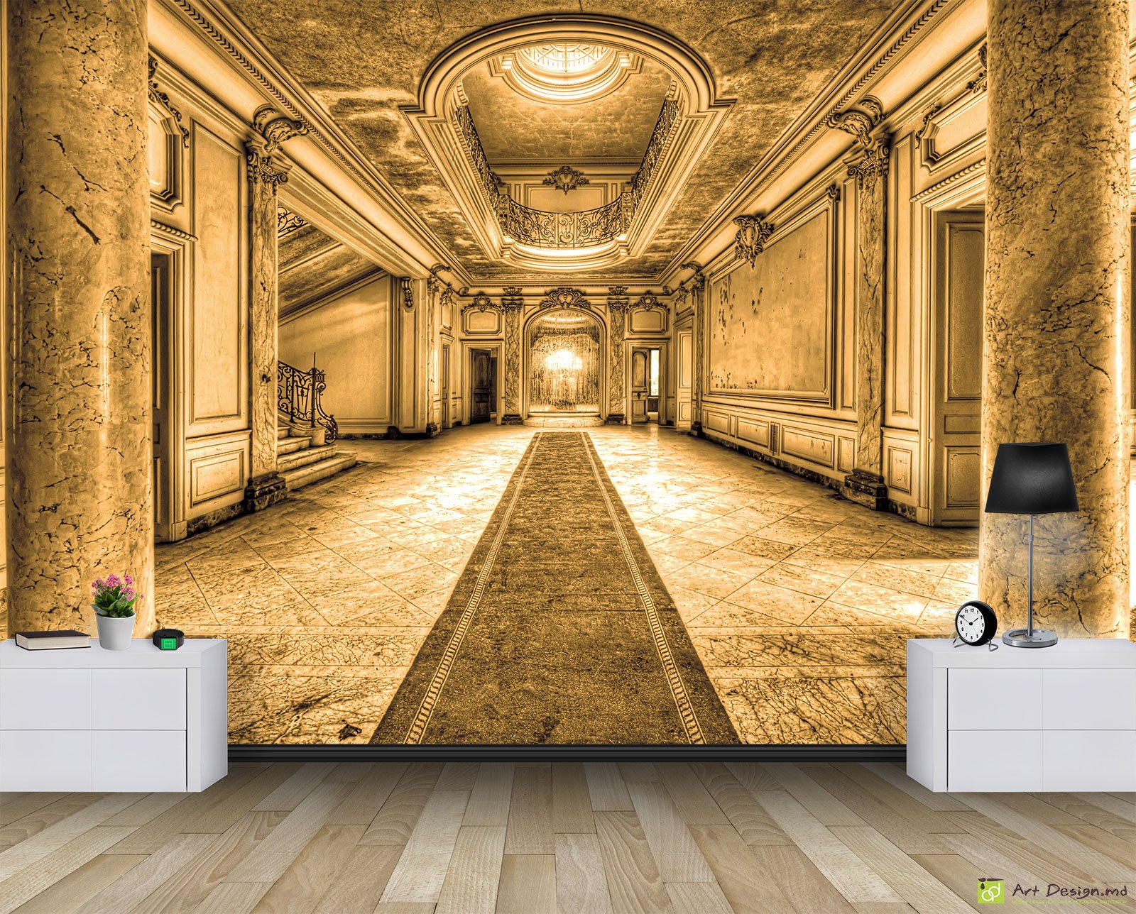 Fototapet la comanda - Coridorul unei ferme abandonate_2