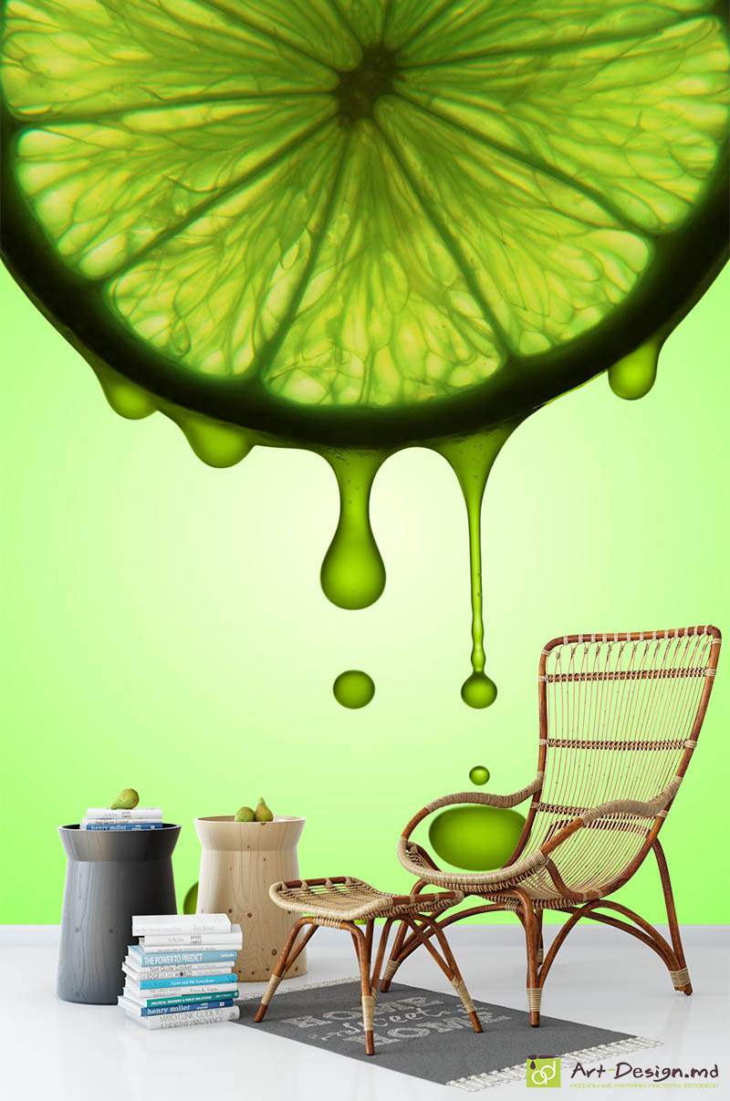 Fototapet în bucătărie - Lime suculent_2