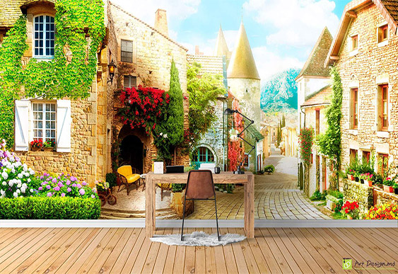 Fototapet fressco - Străzile și curțile_4