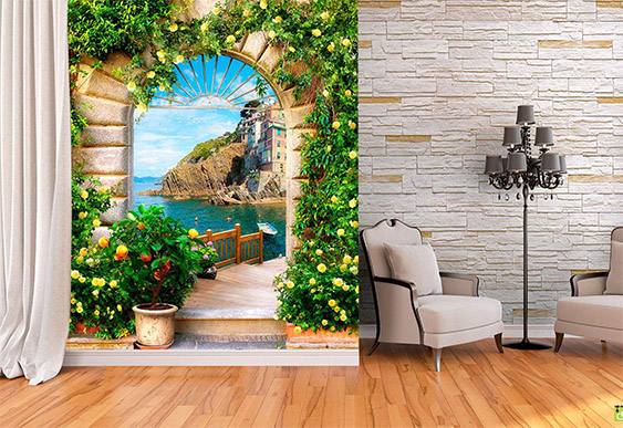 Fototapet la comanda - Terase, arcuri, oras