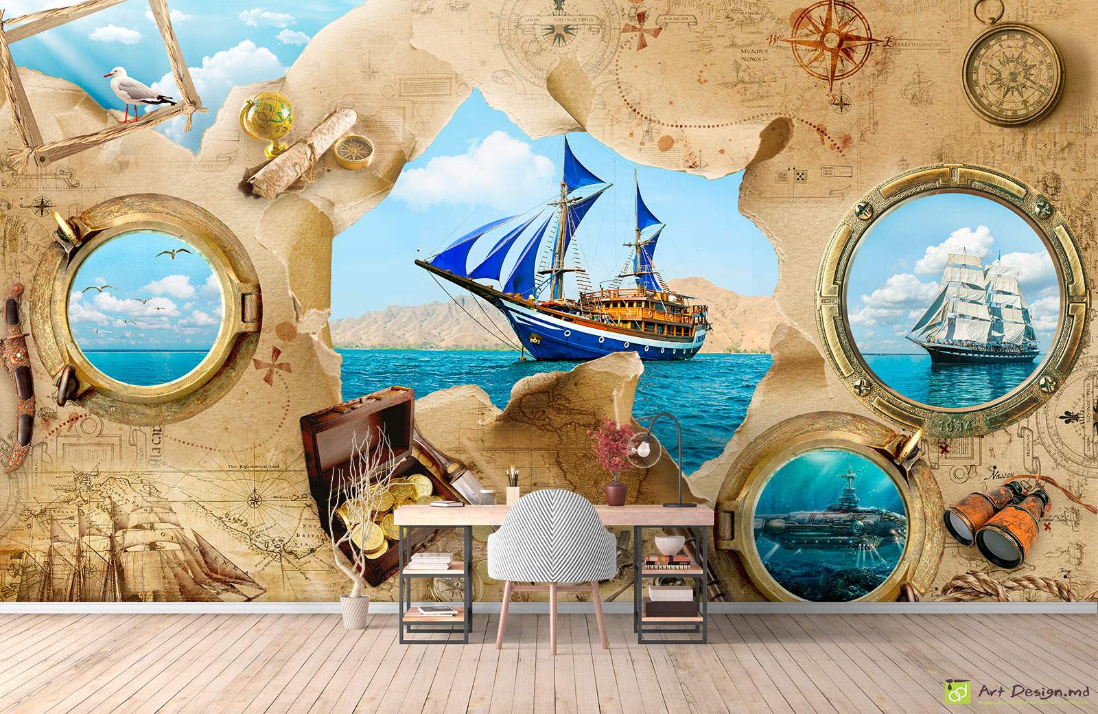 Фотообои на стену - Новая карта сокровищ