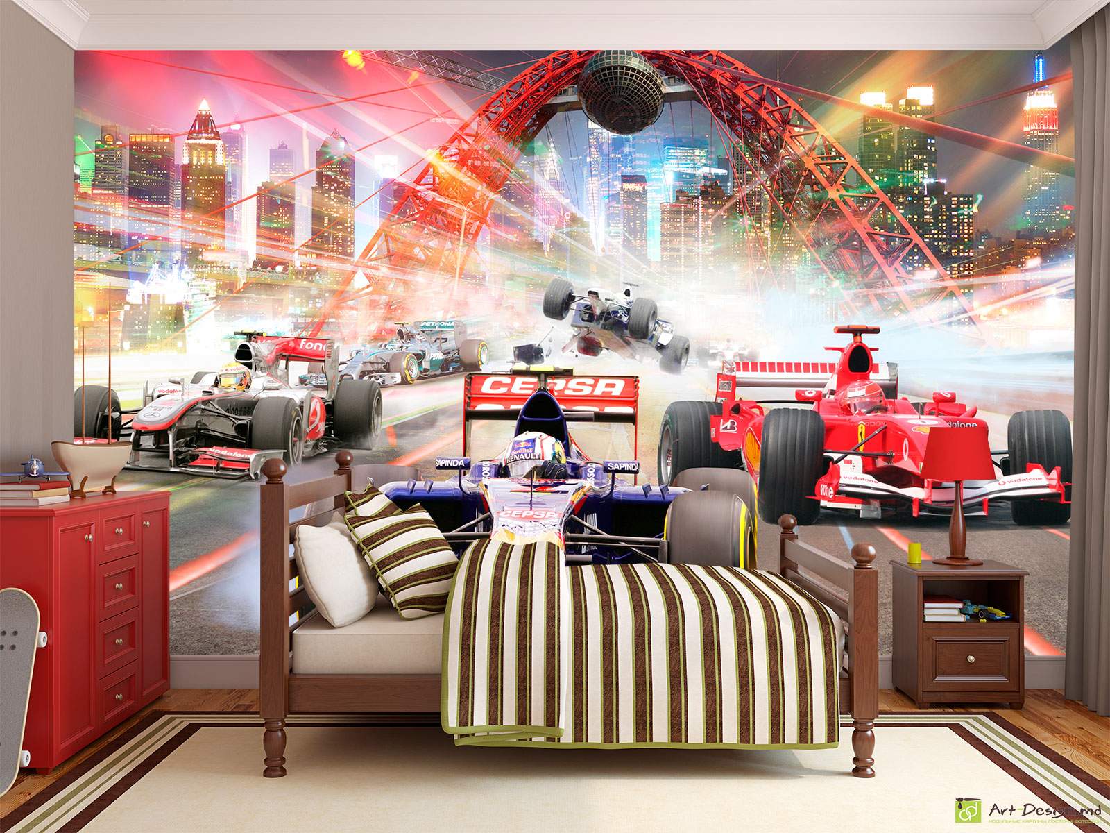 Фотообои на стену - Машины, Фреска