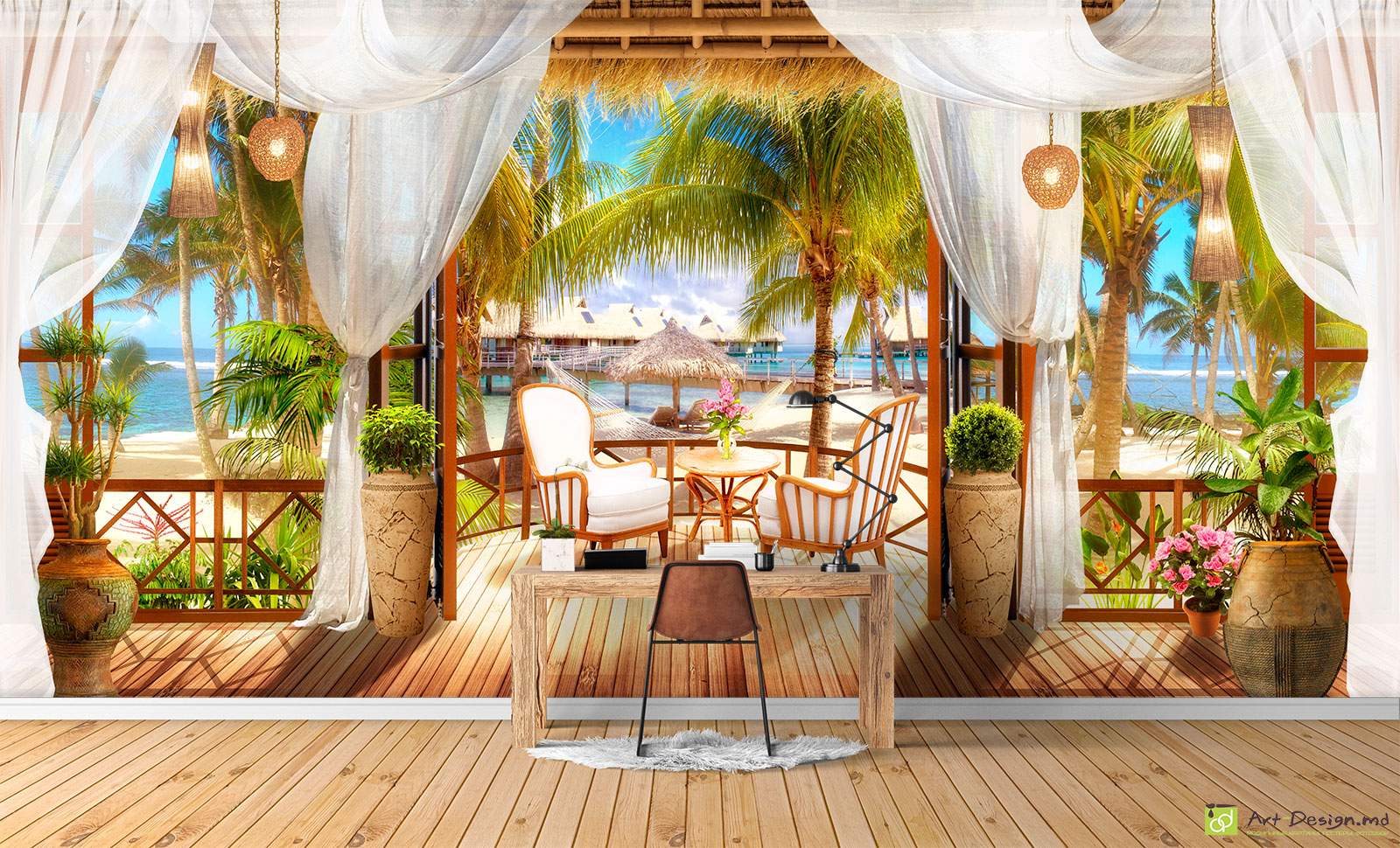 Fototapet fressco - Peisaj marin, Terase, arcuri_3