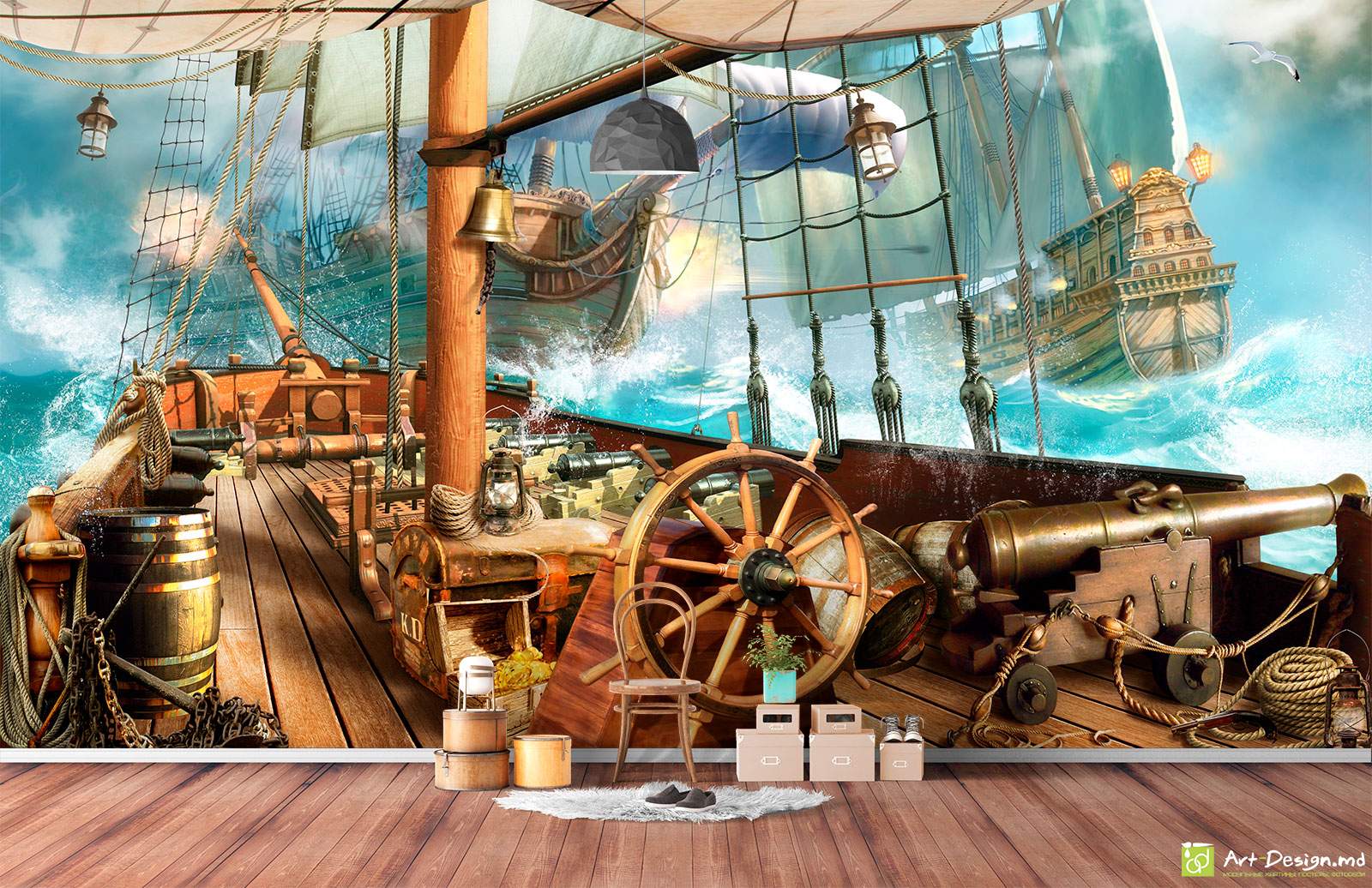 Фотообои на стену - Палуба корабля