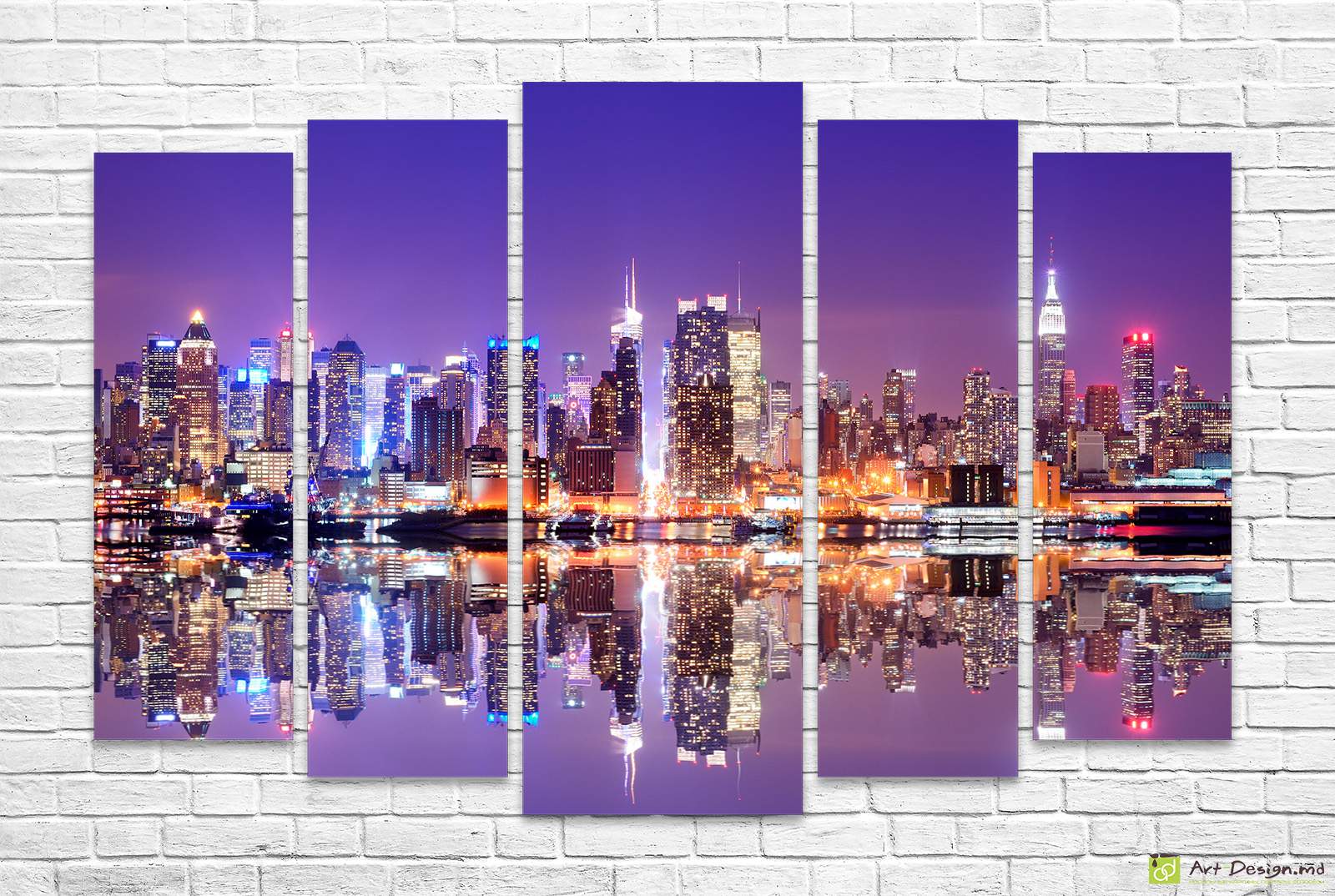 🌃 Модульная картина «Ночной Нью-Йорк»