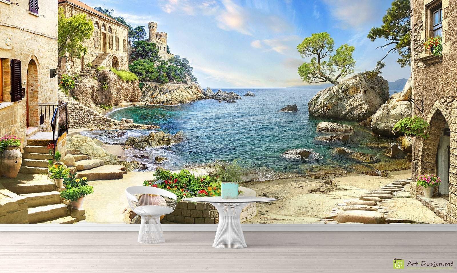 Fototapet fressco - Peisaj marin, Terase, arcuri_7