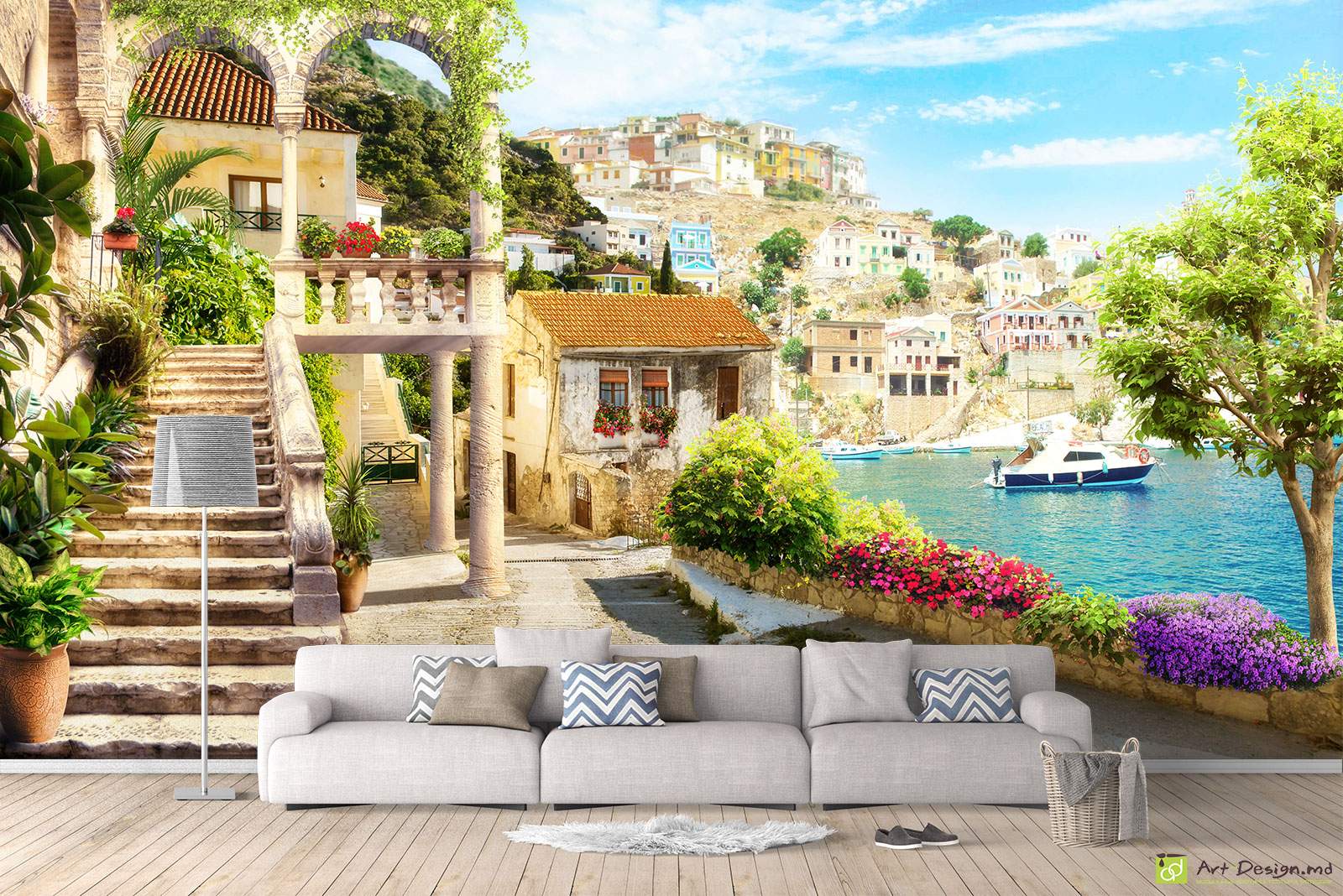 Fototapet fressco - Peisaj marin, Terase, arcuri_8