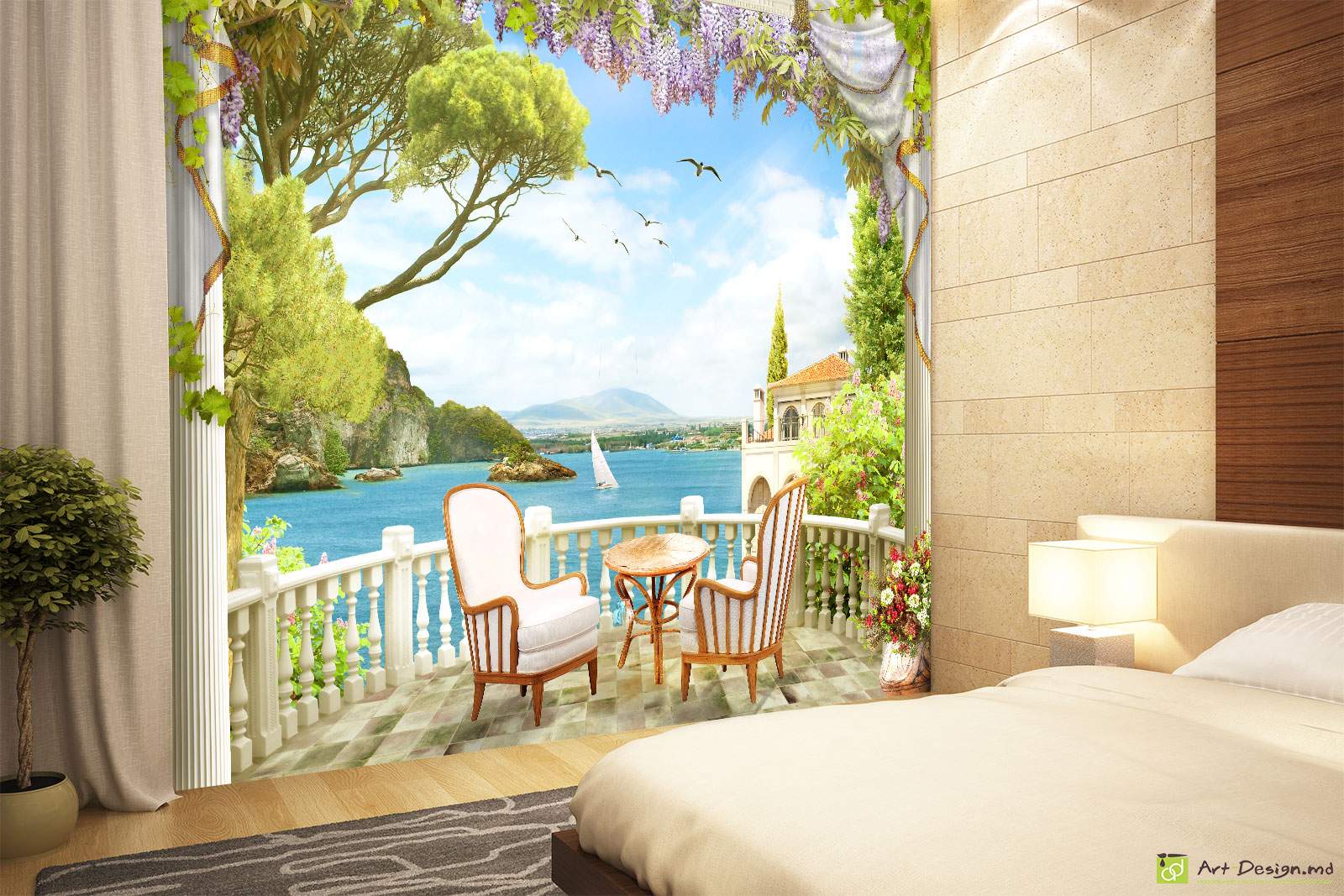 Фотообои на стену - Террасы, арки_10