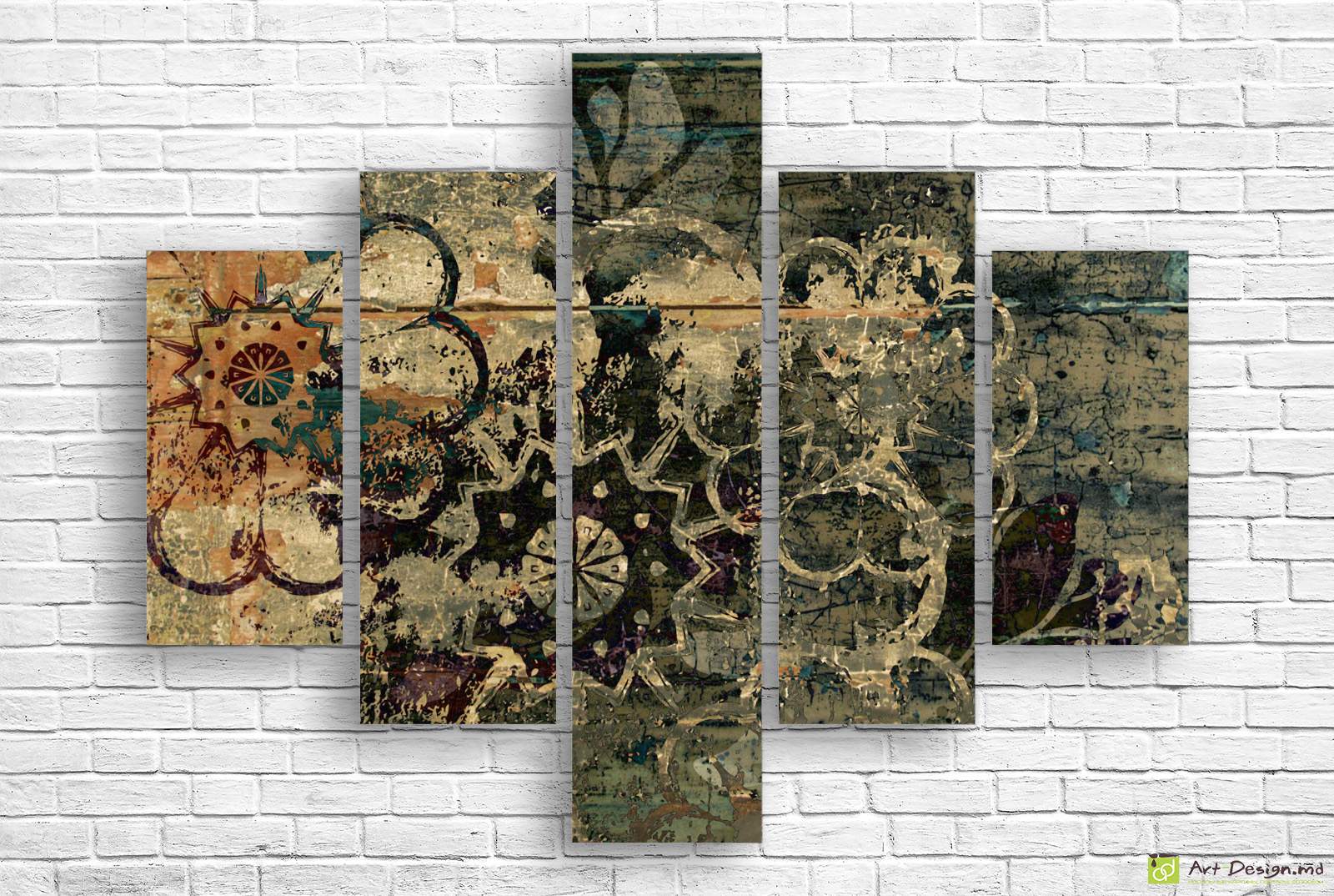 🟤 Модульная картина «Орнамент времени»