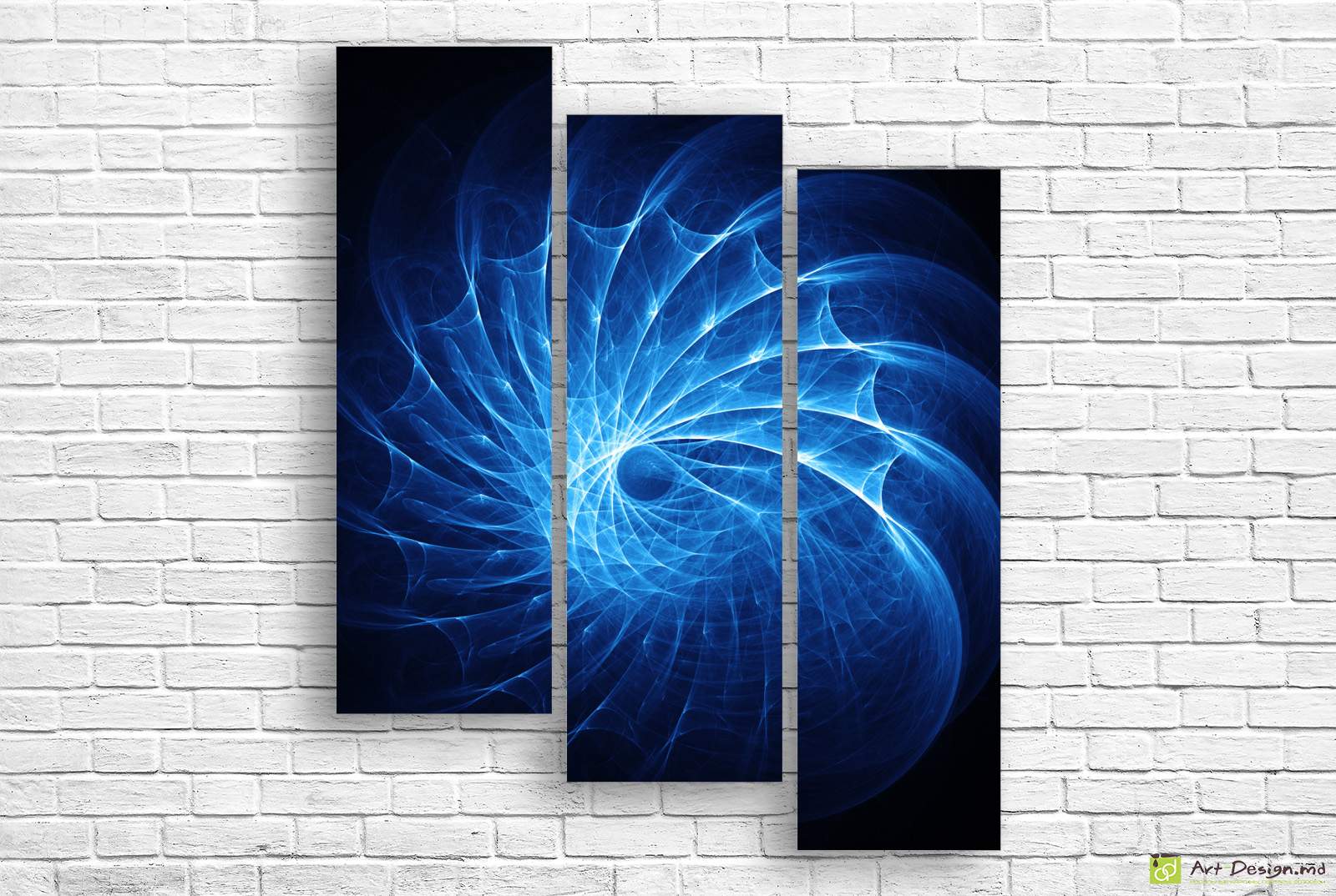 🌌 Модульная картина «Синяя спираль энергии»