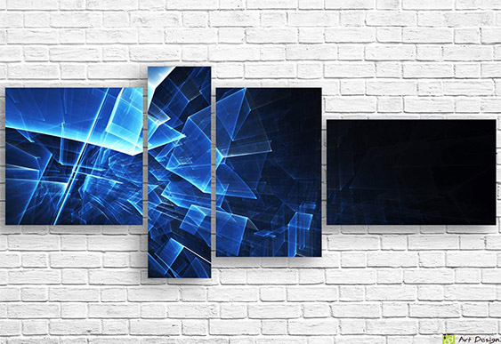 🧊 Tablou modular „Ruptură digitală”