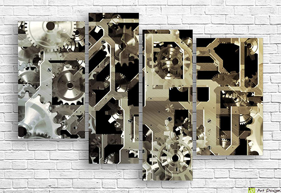 ⚙️ Tablou modular „Mecanismul timpului”