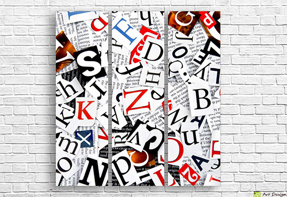 📰 Модульная картина «Газетная абстракция»