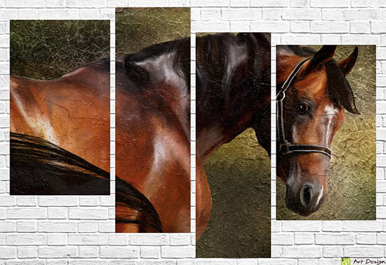 🐎 Tablou modular Tandrețea a doi cai