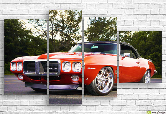 Модульная картина - Ретро машина