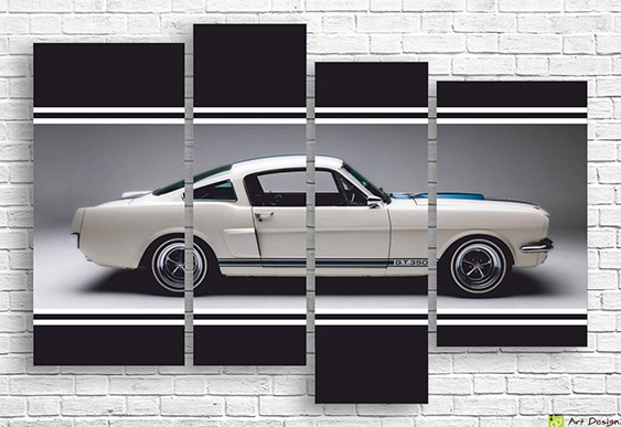 Tablou Multicanvas - Retro în alb și negru