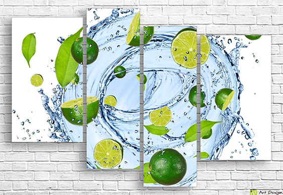 Tablou Multicanvas - Lime Fresh