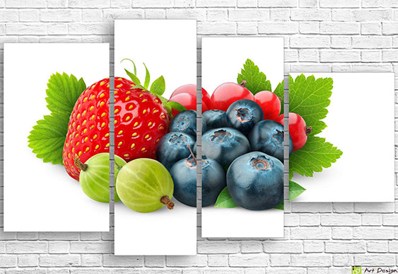 Tablou multicanvas - Сafea naturală și dulciuri