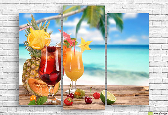 Tablou Multicanvas - Cocktail de mare