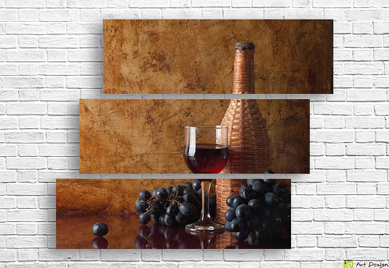 Модульная картина - Игристое вино