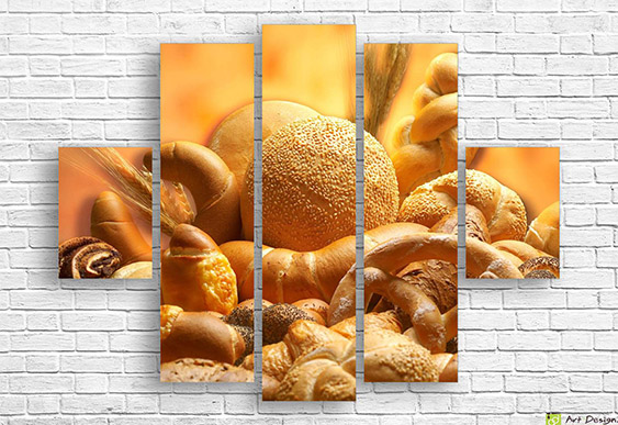 Tablou Multicanvas - Сereale și pâine