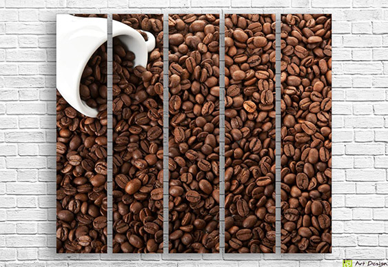 Tablou Multicanvas - boabe de cafea