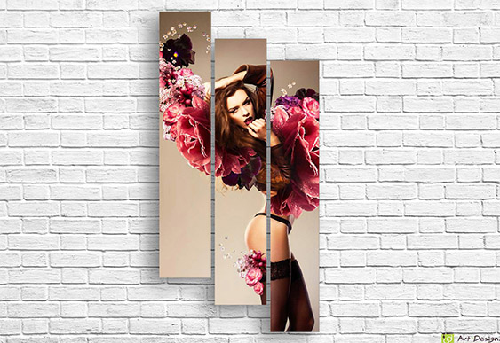 🖤 Tablou modular „Zeiță argintie”