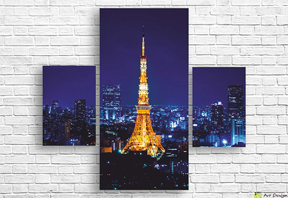 🏙️ Tablou modular „Tokyo modern”